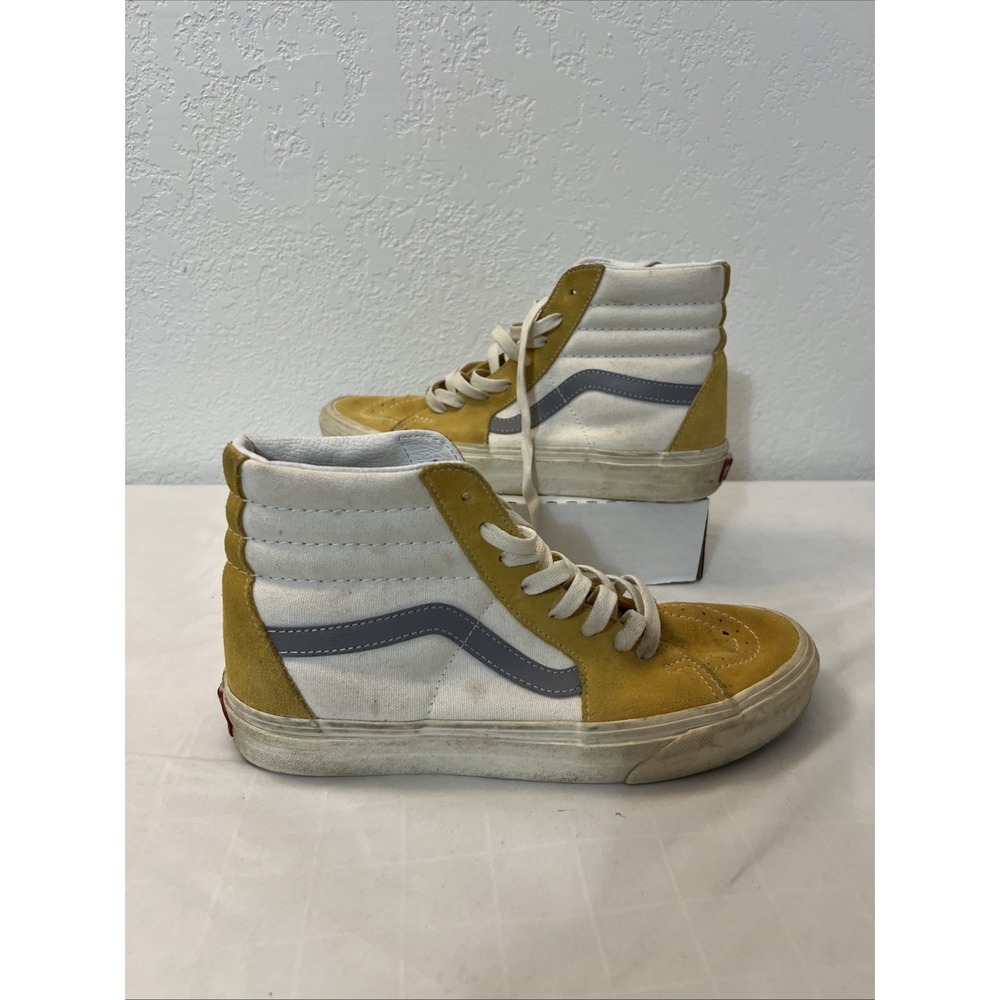 Vans Sk8 Hi‎ Gold Cream Suede High Top Shoes Sneakers Men Size 8 Women 9.5 Uni